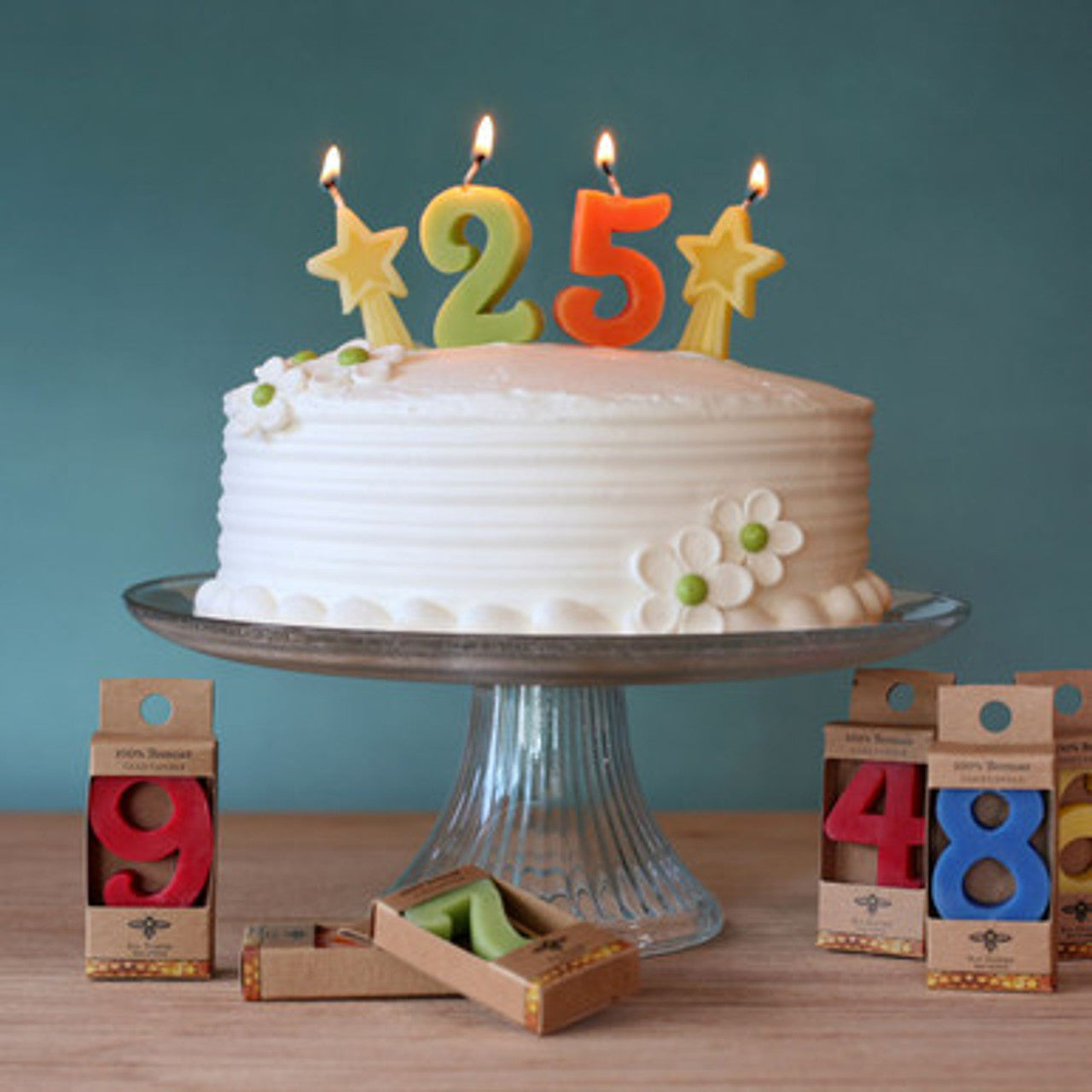 Beeswax Birthday Number Candles