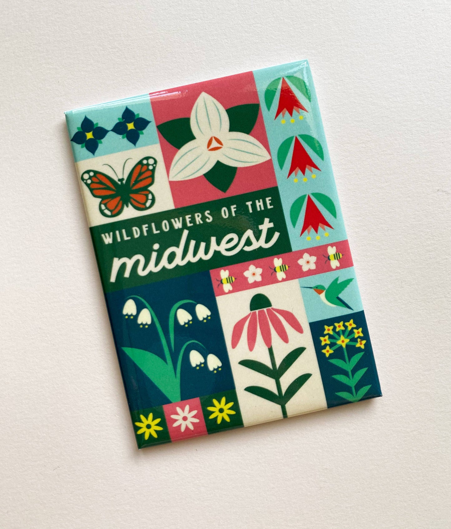 Midwest Wildflowers Hard Magnet