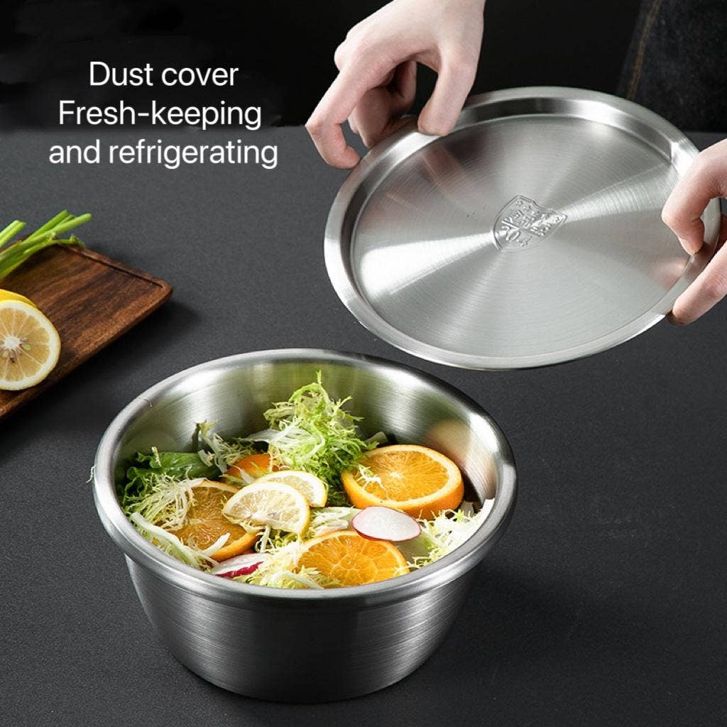 3-in-1 Stainless Steel Drain Basket & Veggie Slicer: 1 Full Set