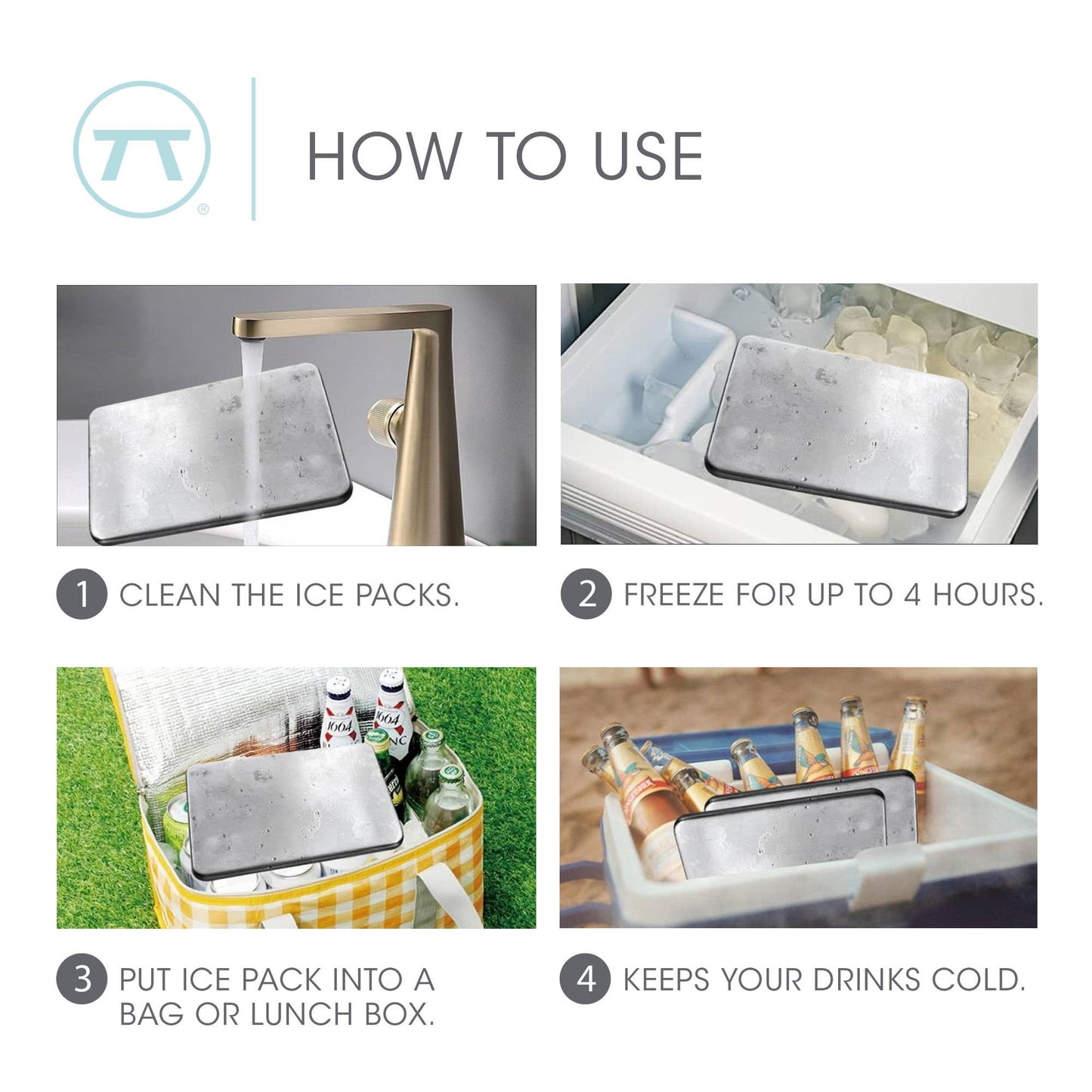 Stainless Steel Ice Packs | Set of 2