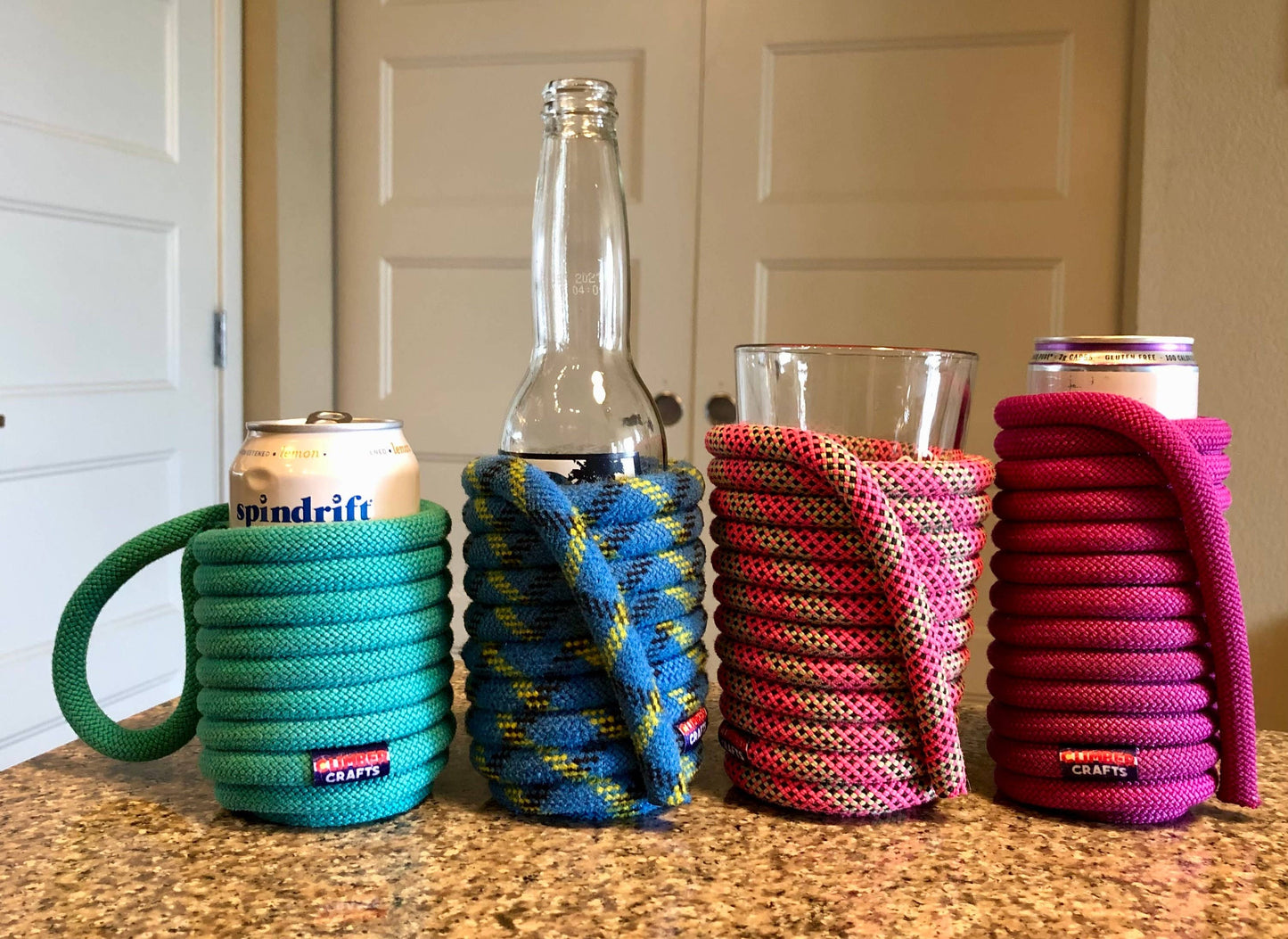 Upcycled Climbing Rope Bottle Cozy