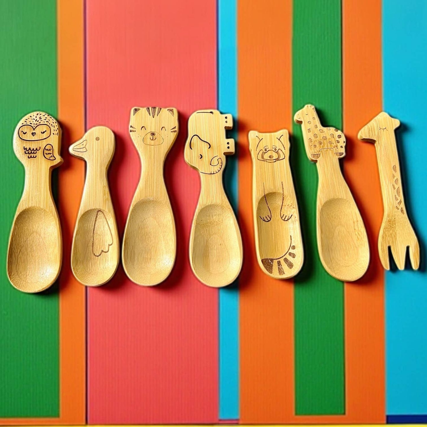 Bamboo Animal Utensils