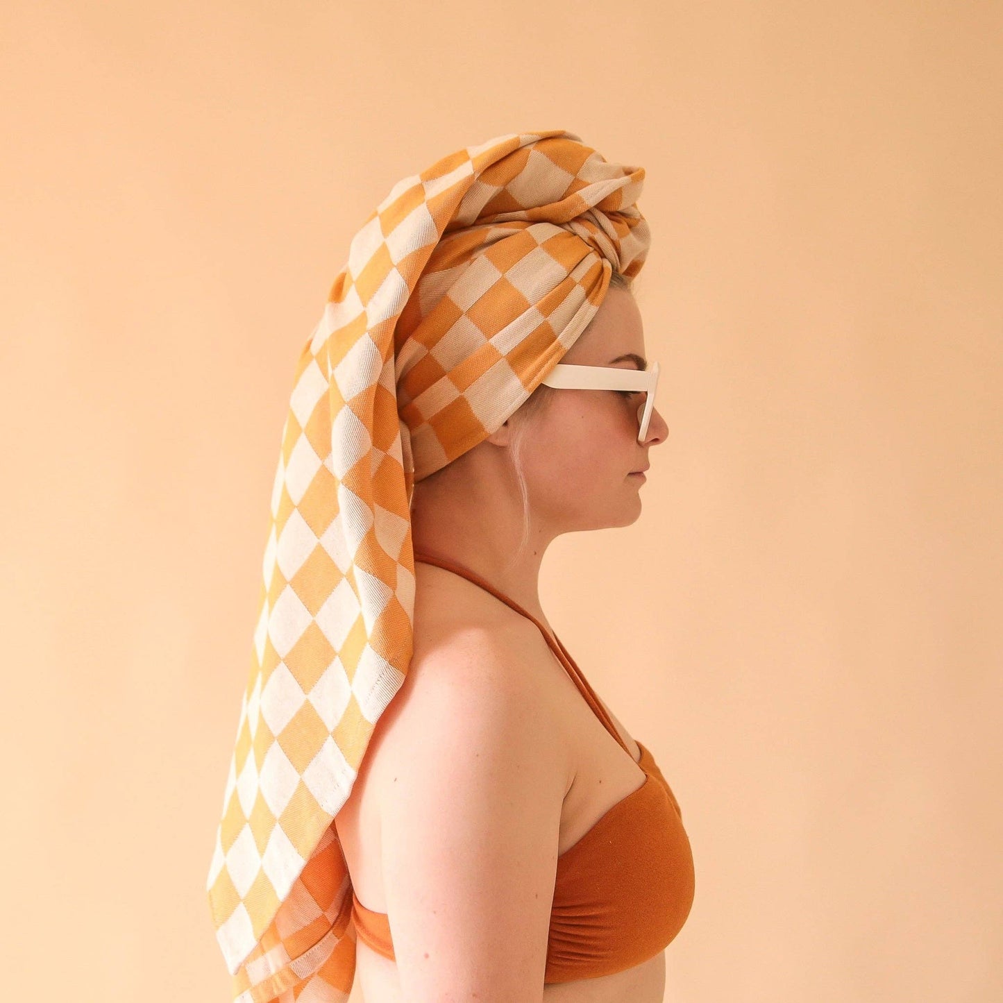 Sand Resistant Beach Towel | Checker