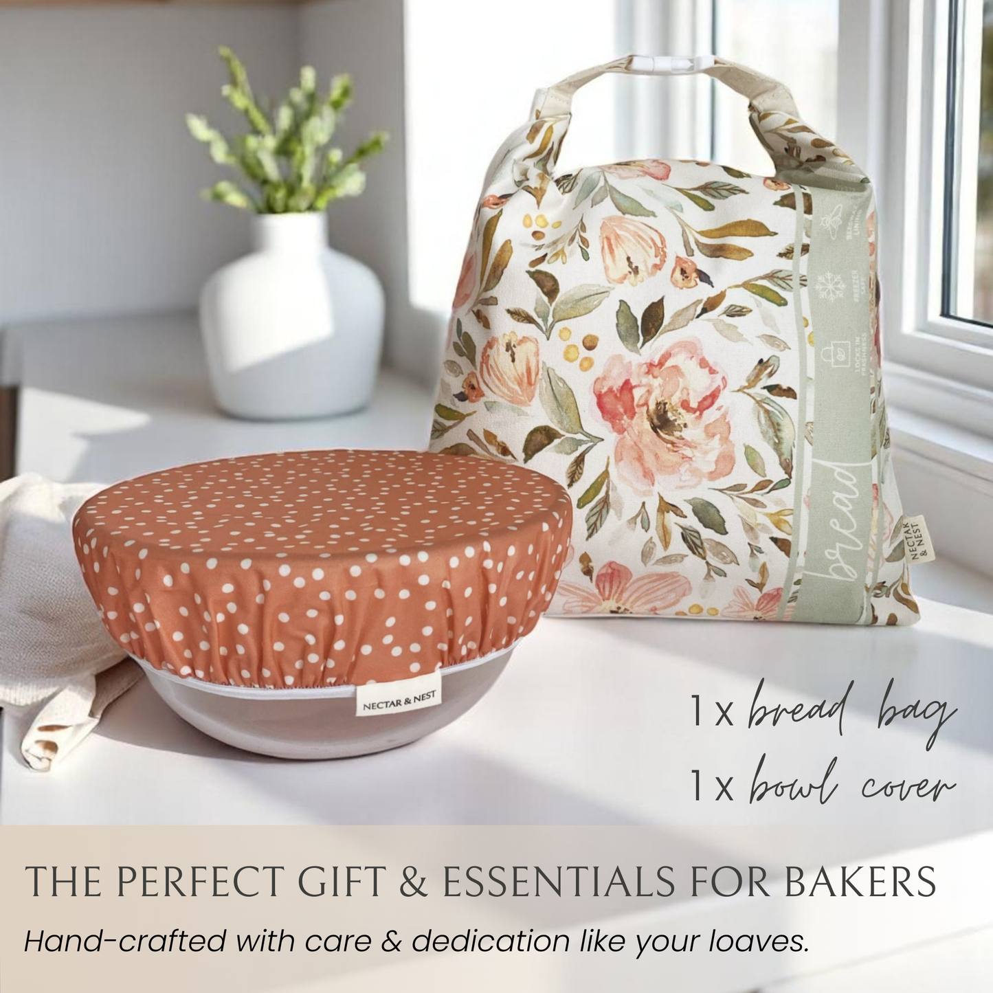 Beeswax Bread Bag + Bowl Cover