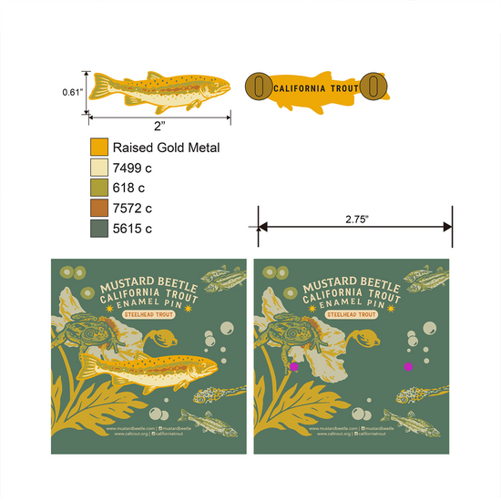 Nature Enamel Pins by Mustard Beetle