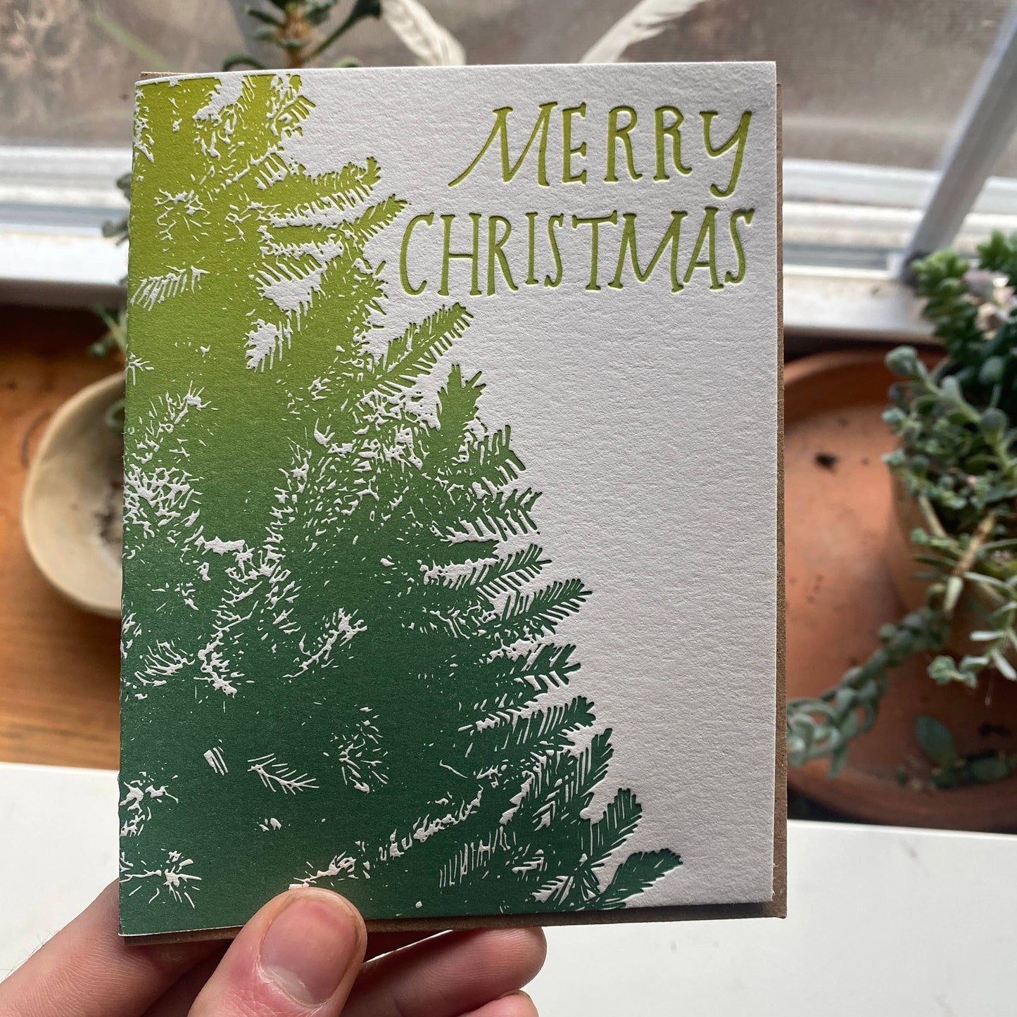 Christmas Spruce Letterpress Card