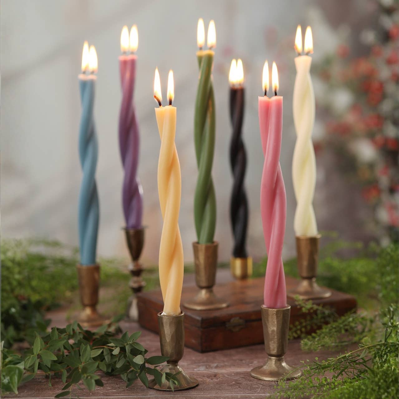 Beeswax Twisted Taper Candles
