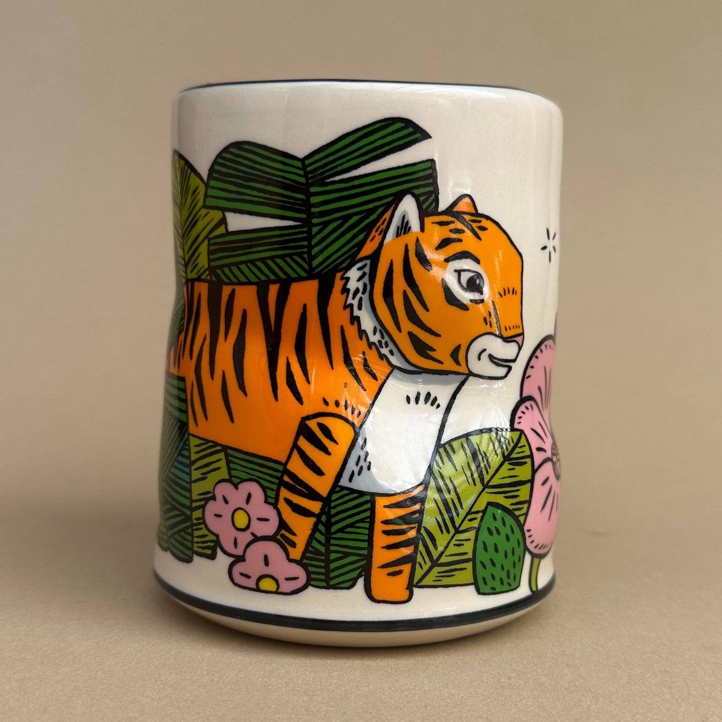 Jungle Tiger Ceramic Mug/Cup XLarge by The Bowl Maker