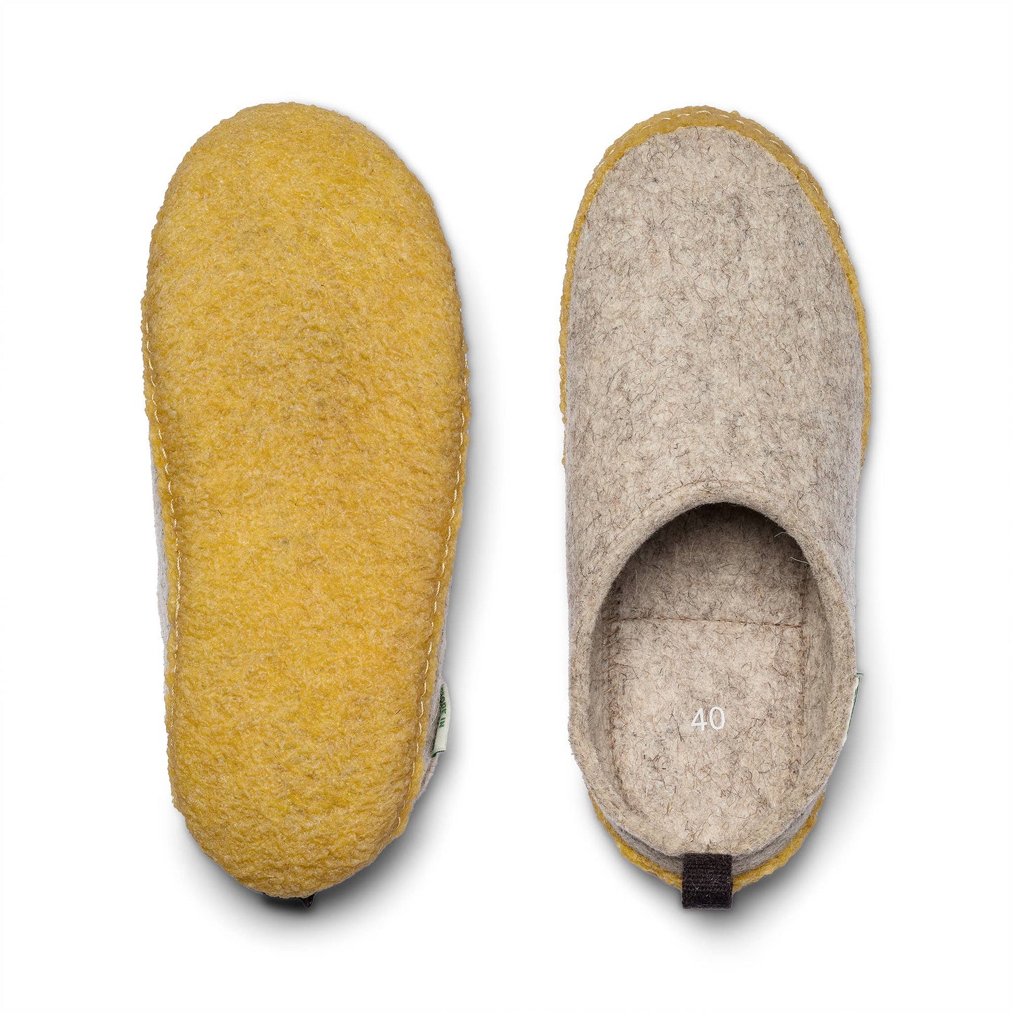 Oatmeal Wool Slide Slippers by Kyrgies