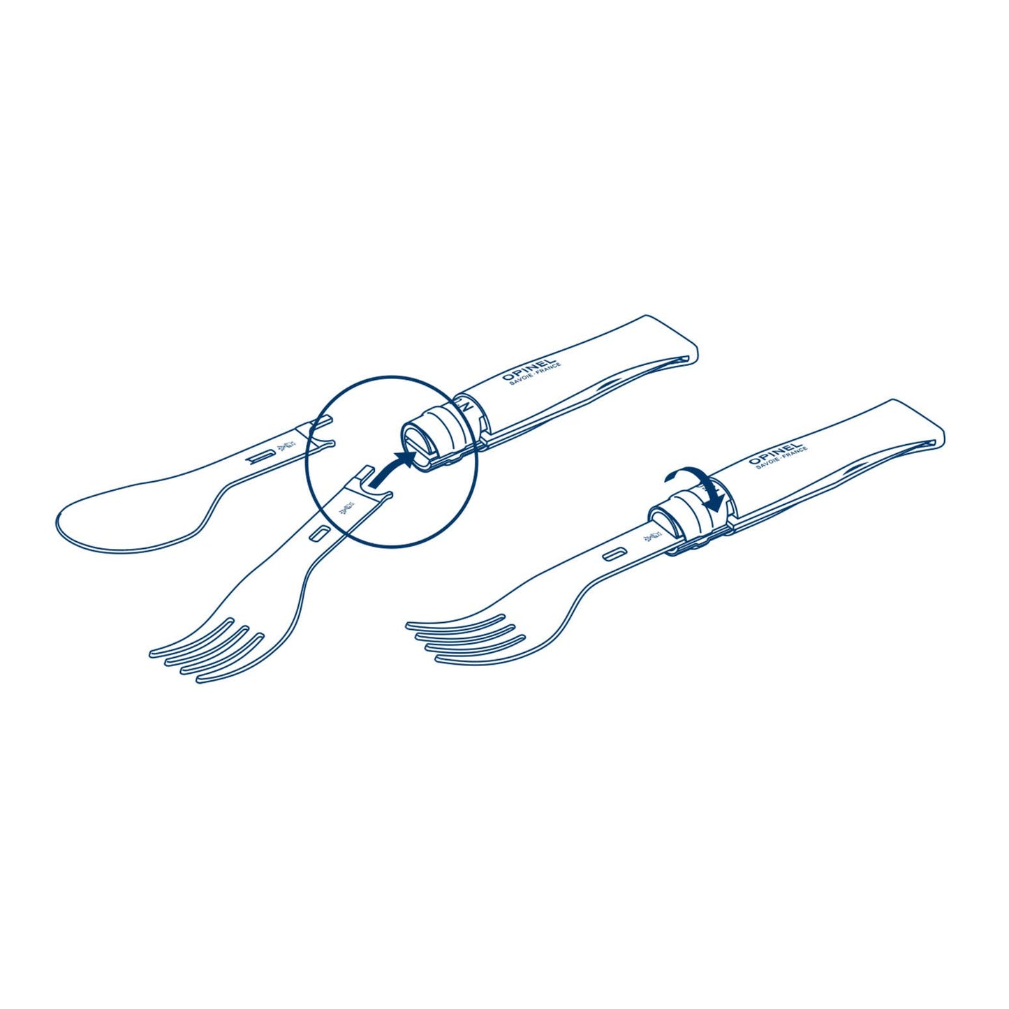 Picnic Set With No.08 Stainless Knife by Opinel