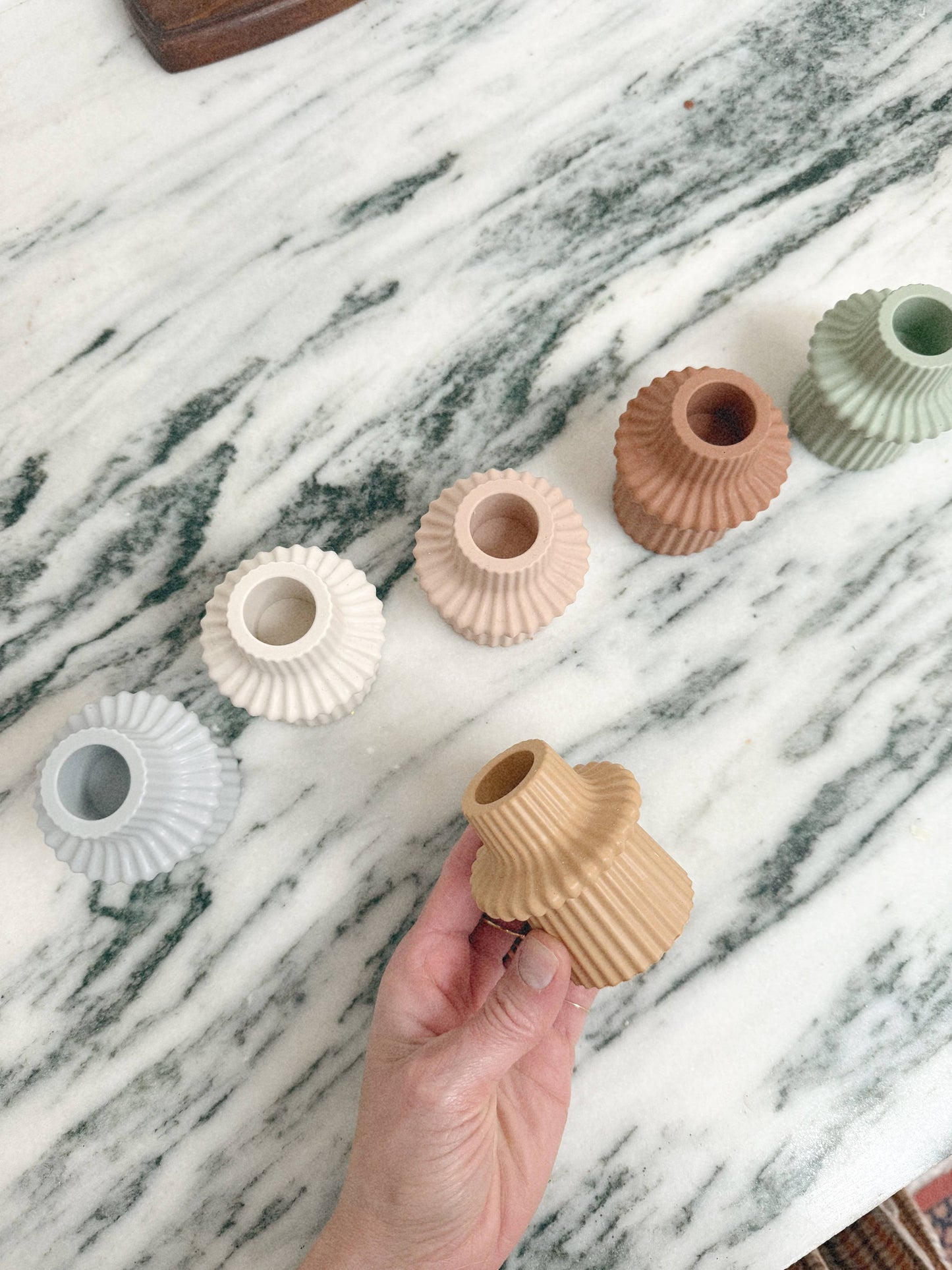 Fluted Taper Candle Holders