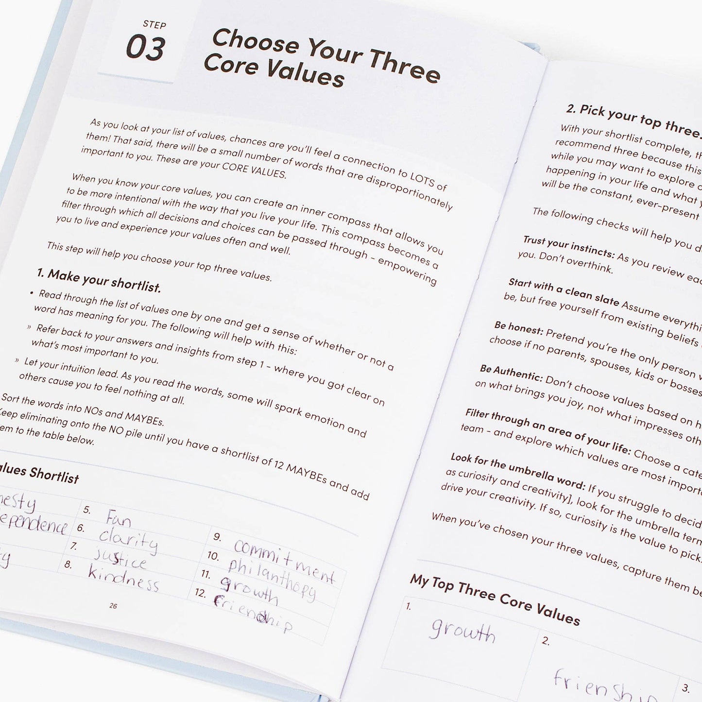 Value Journal Core Values Journal – PROCESS