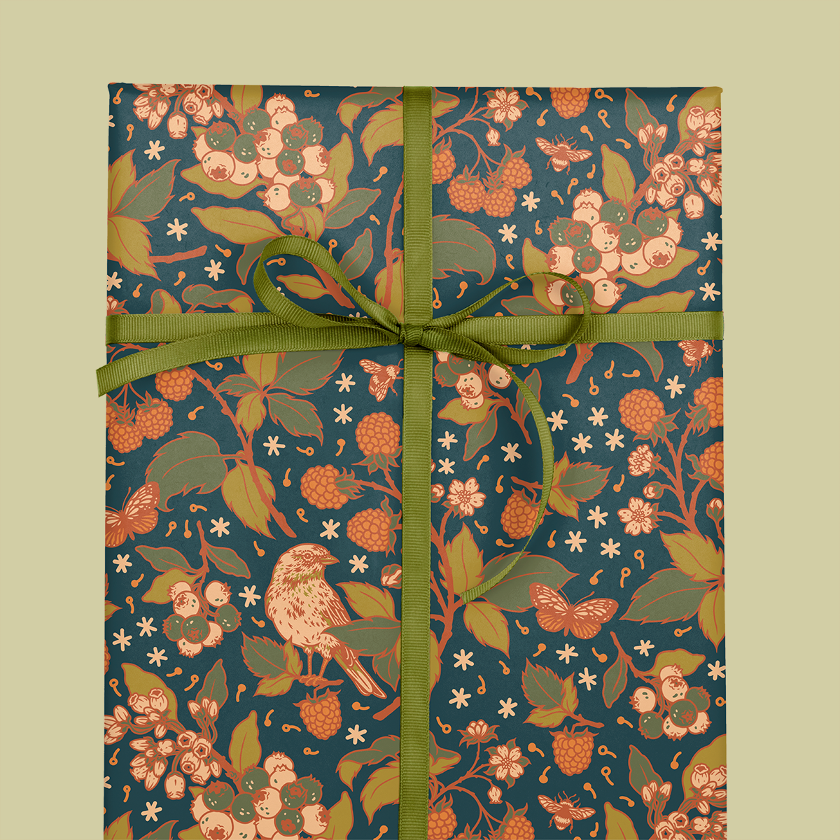 Recyclable Gift Wrap | Berries by Mustard Beetle