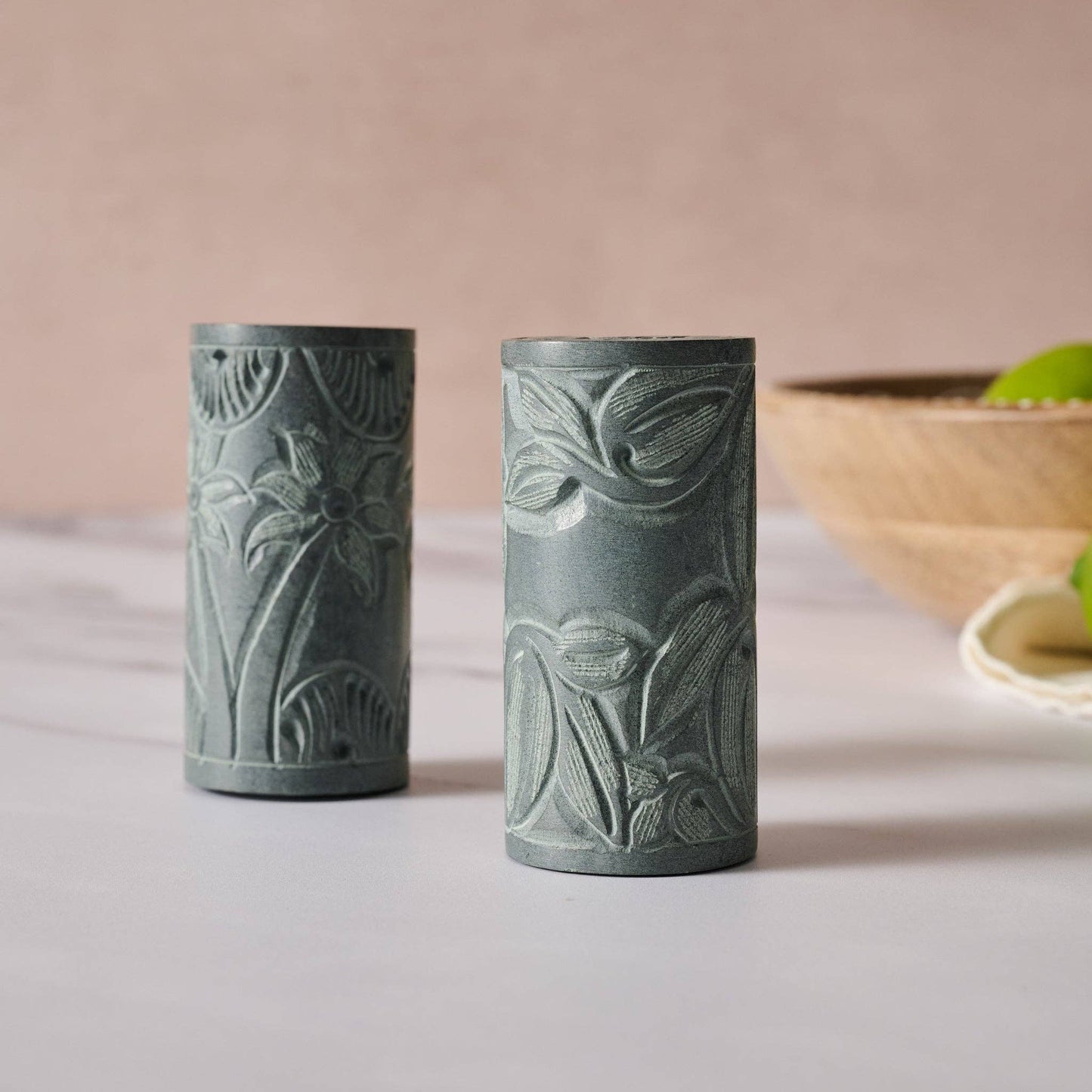 Palewa Stone Salt + Pepper Shakers