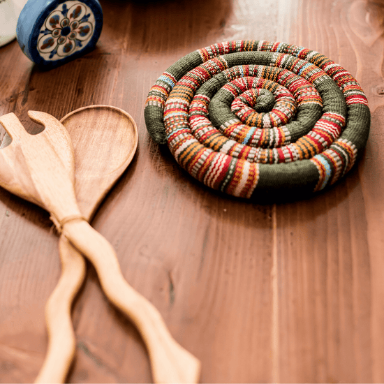 Hand Carved Wood Salad Serving Set | Laurelwood