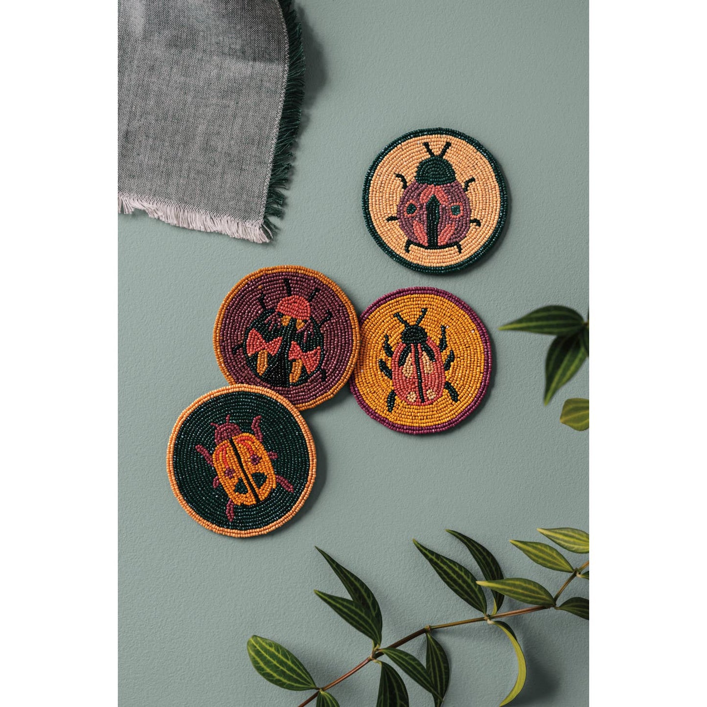 Beaded Coasters Set