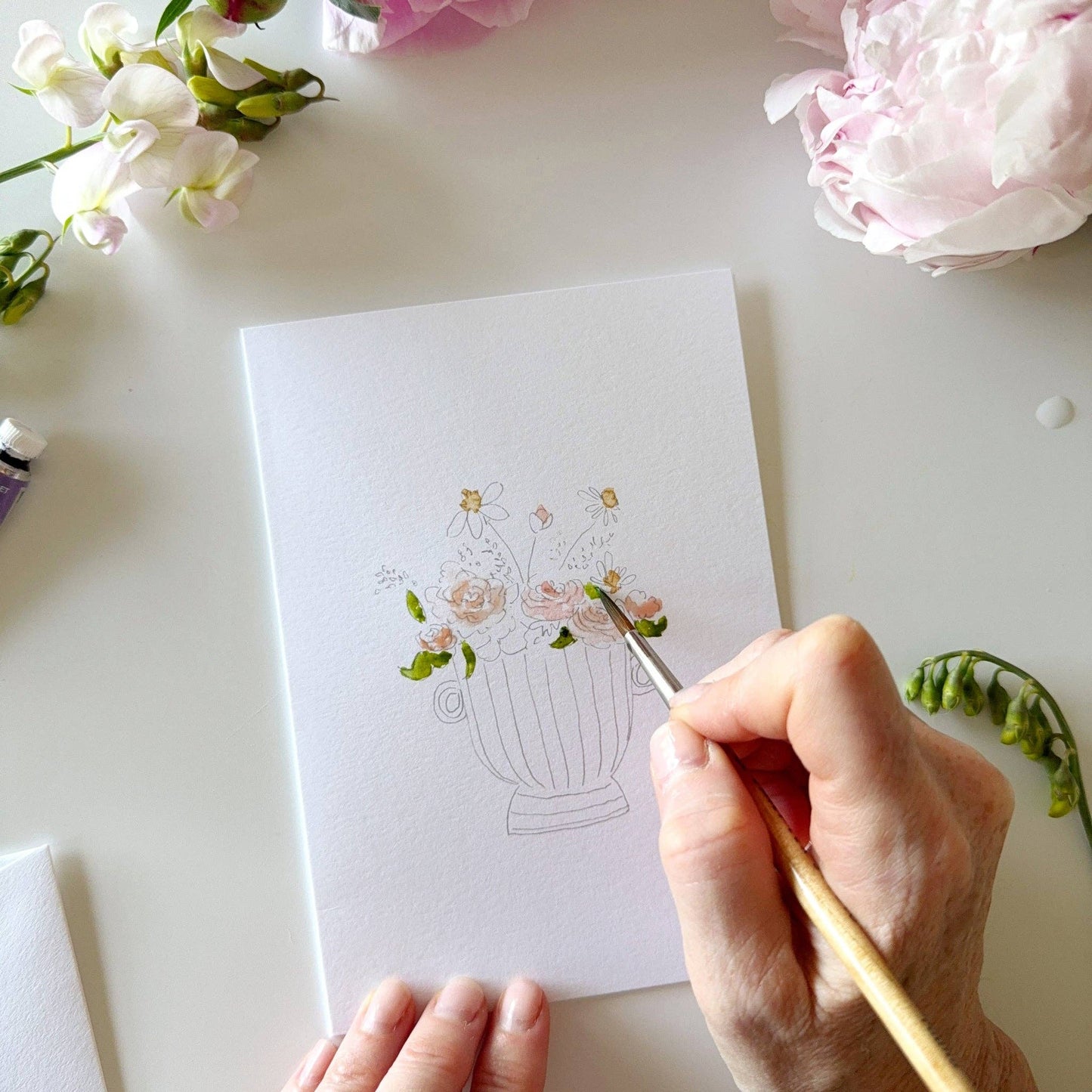 Bouquets Paintable Stationary
