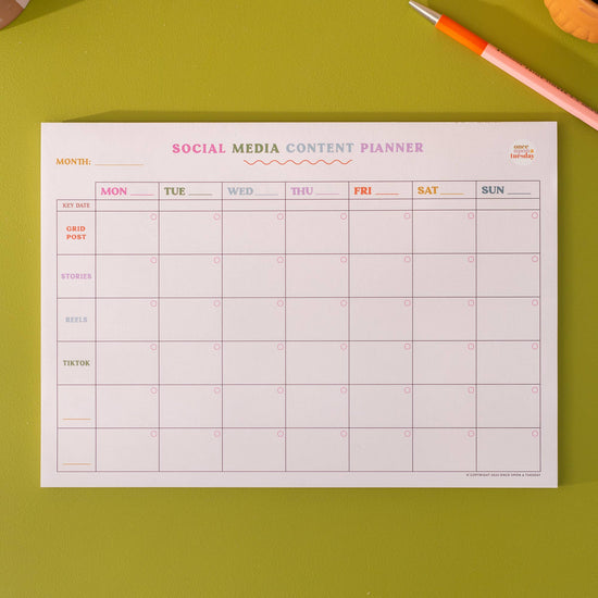 Good Tuesday - Social Media Weekly Planning Pad