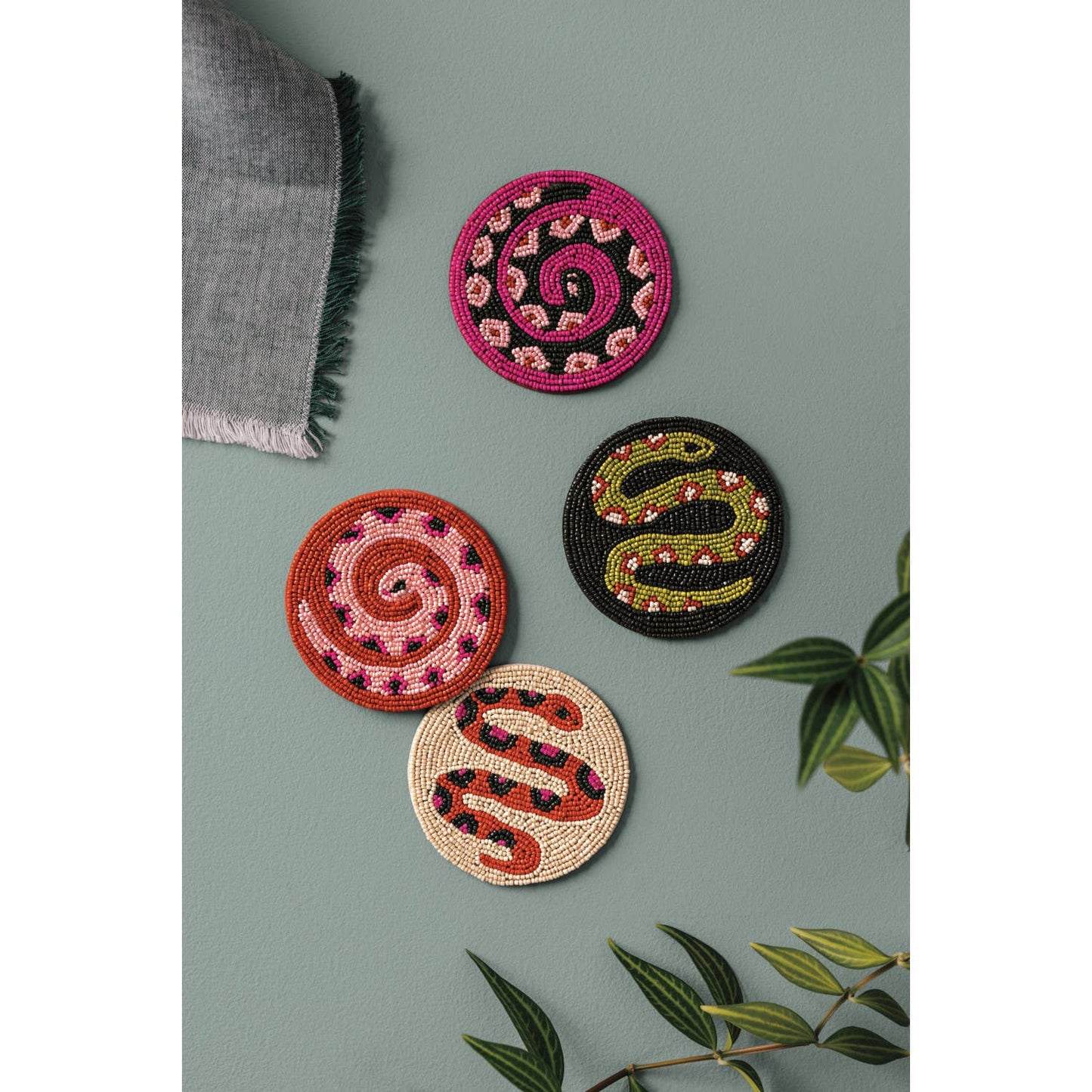 Beaded Coasters Set
