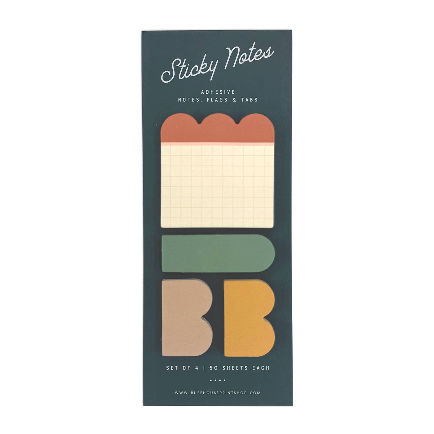 Ruff House Print Shop - Grid Sticky Note Set: Page Flags and Tabs