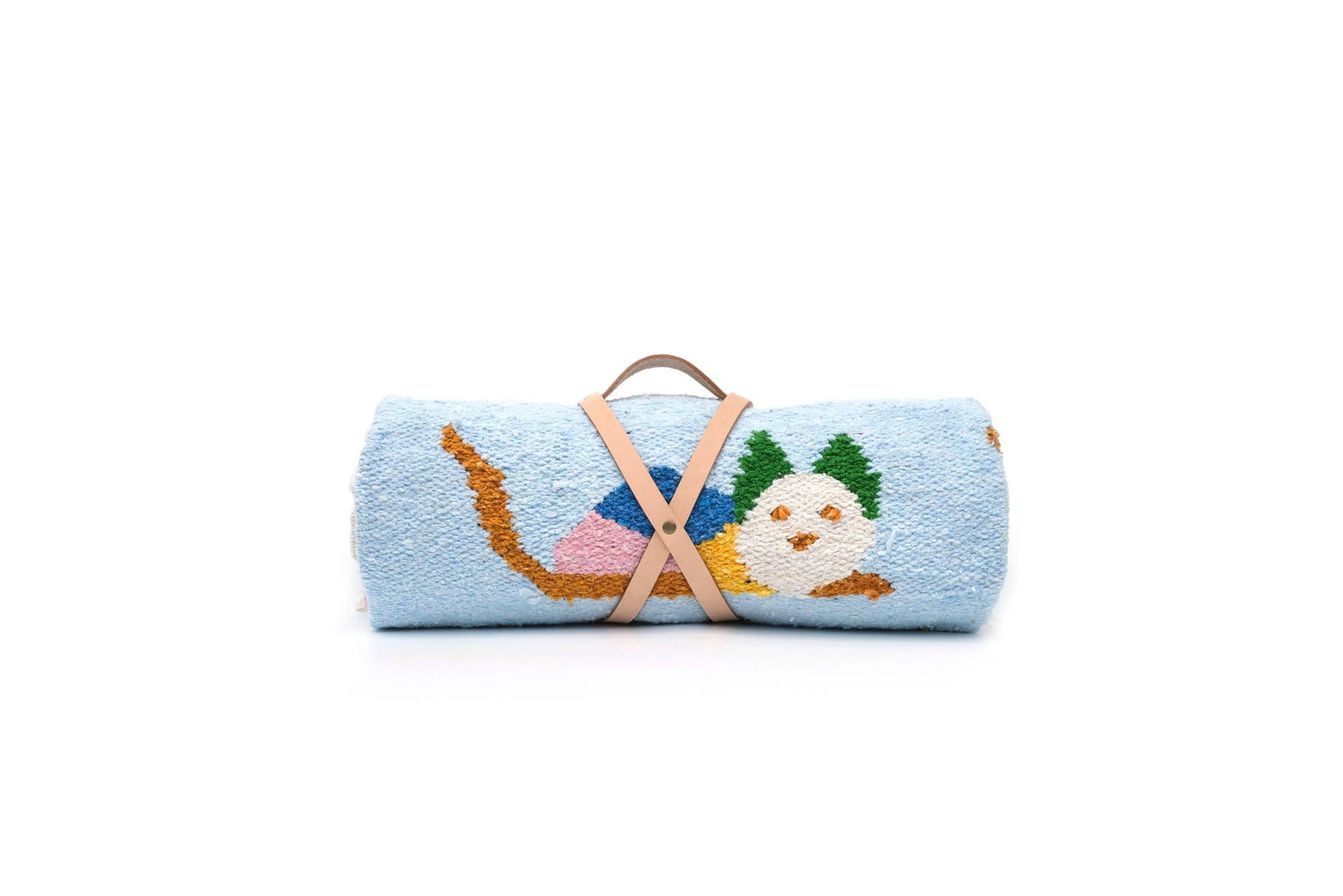 Handwoven Blanket Roll with Strap