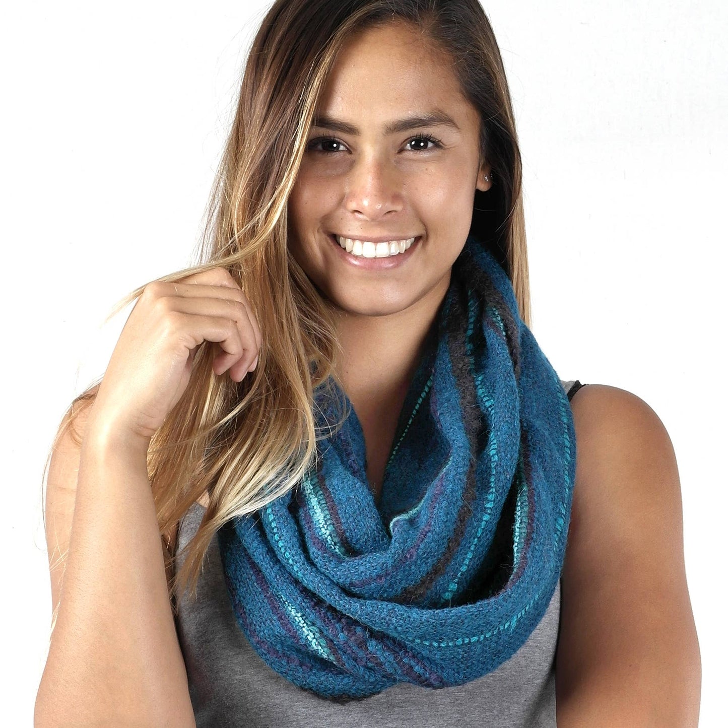 Alpaca Infinity Scarf | Deep Sea Boucle