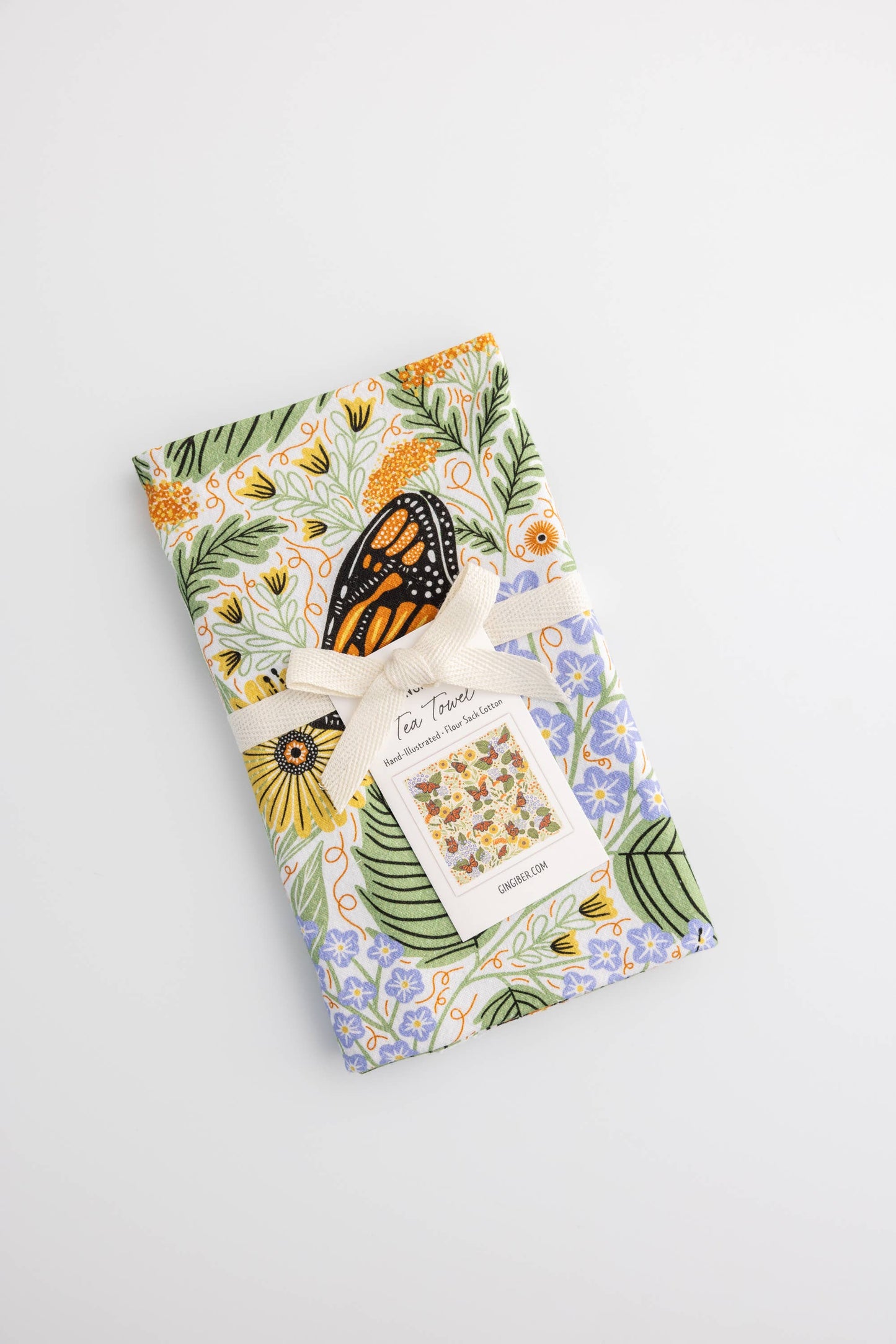 Monarch Garden Tea Towel