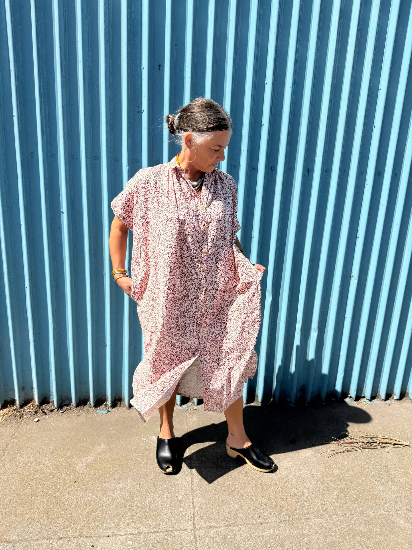 Block Printed Dress | Elise Madder Vibe