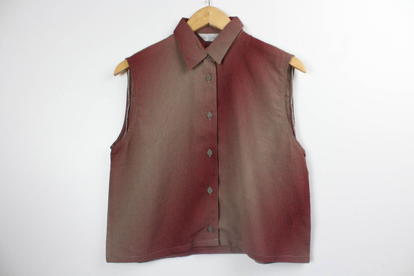 Reworked Vintage Sleeveless Button Up