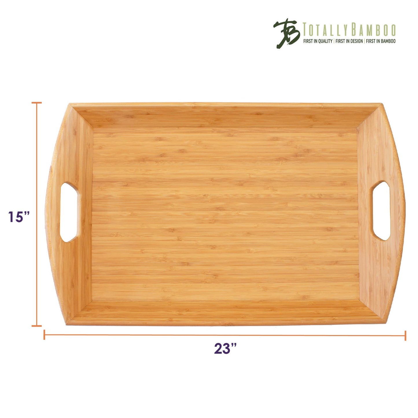 Bamboo Butler's Serving Tray with Handles