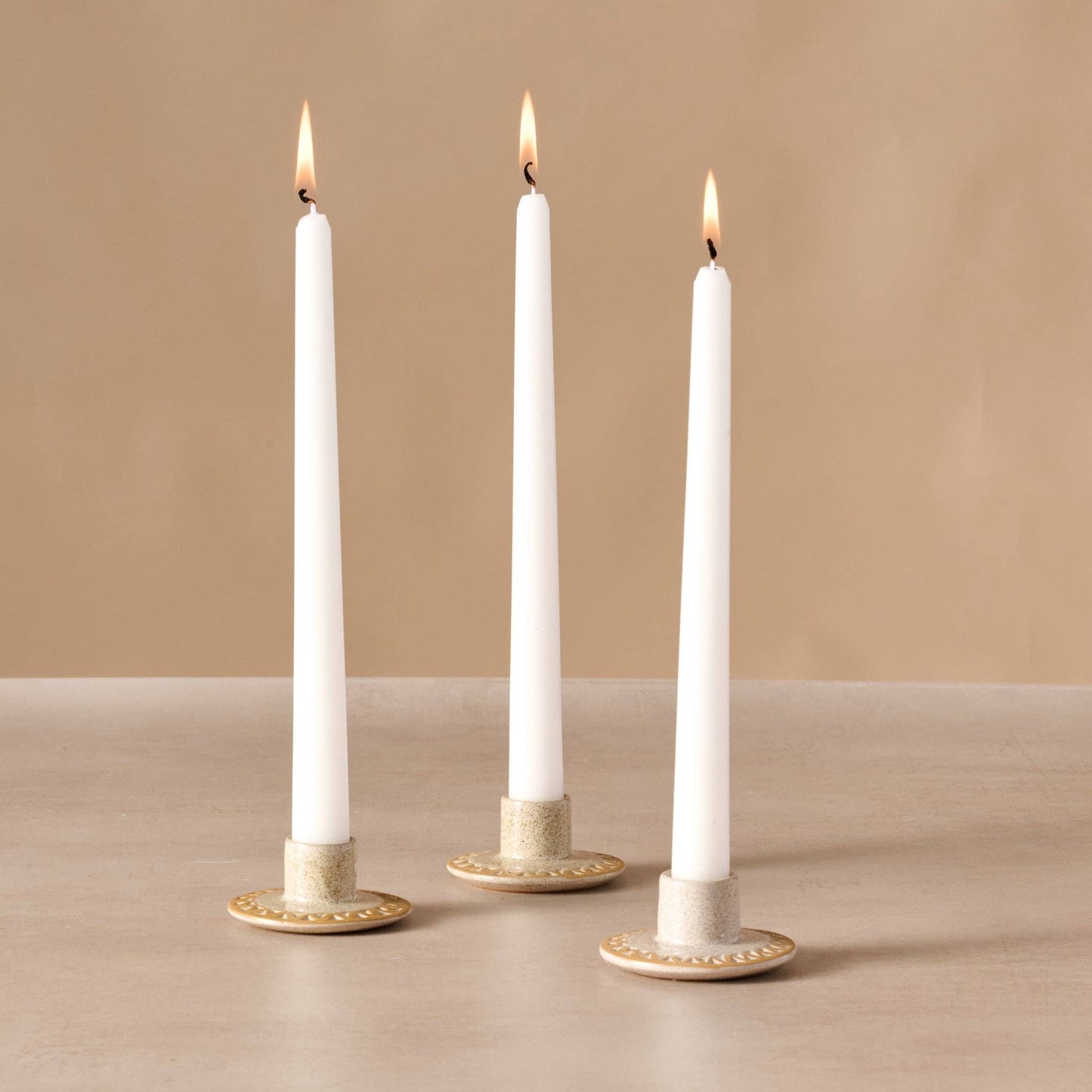 Ten Thousand Villages - Tidal Etched Ceramic Candle Holder