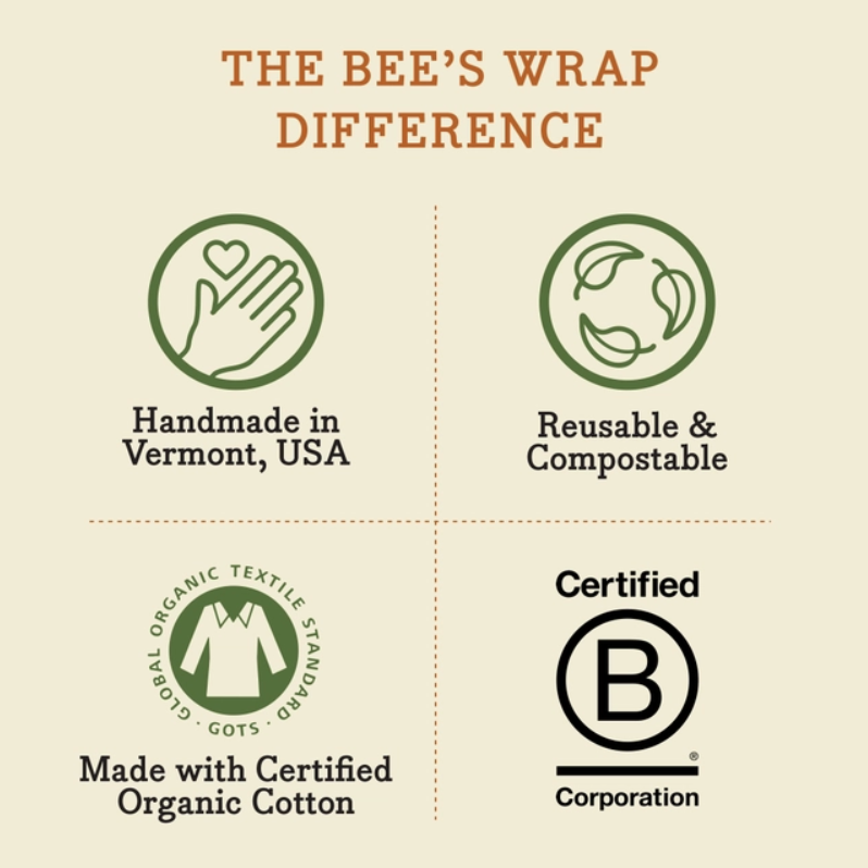 Bees Wrap Reusable Wraps Lunch 3 Pack