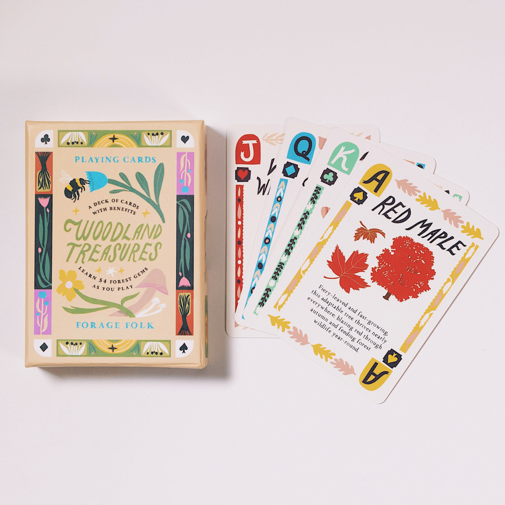 Woodland Treasures Forest Plant Playing Cards by Forage Folk