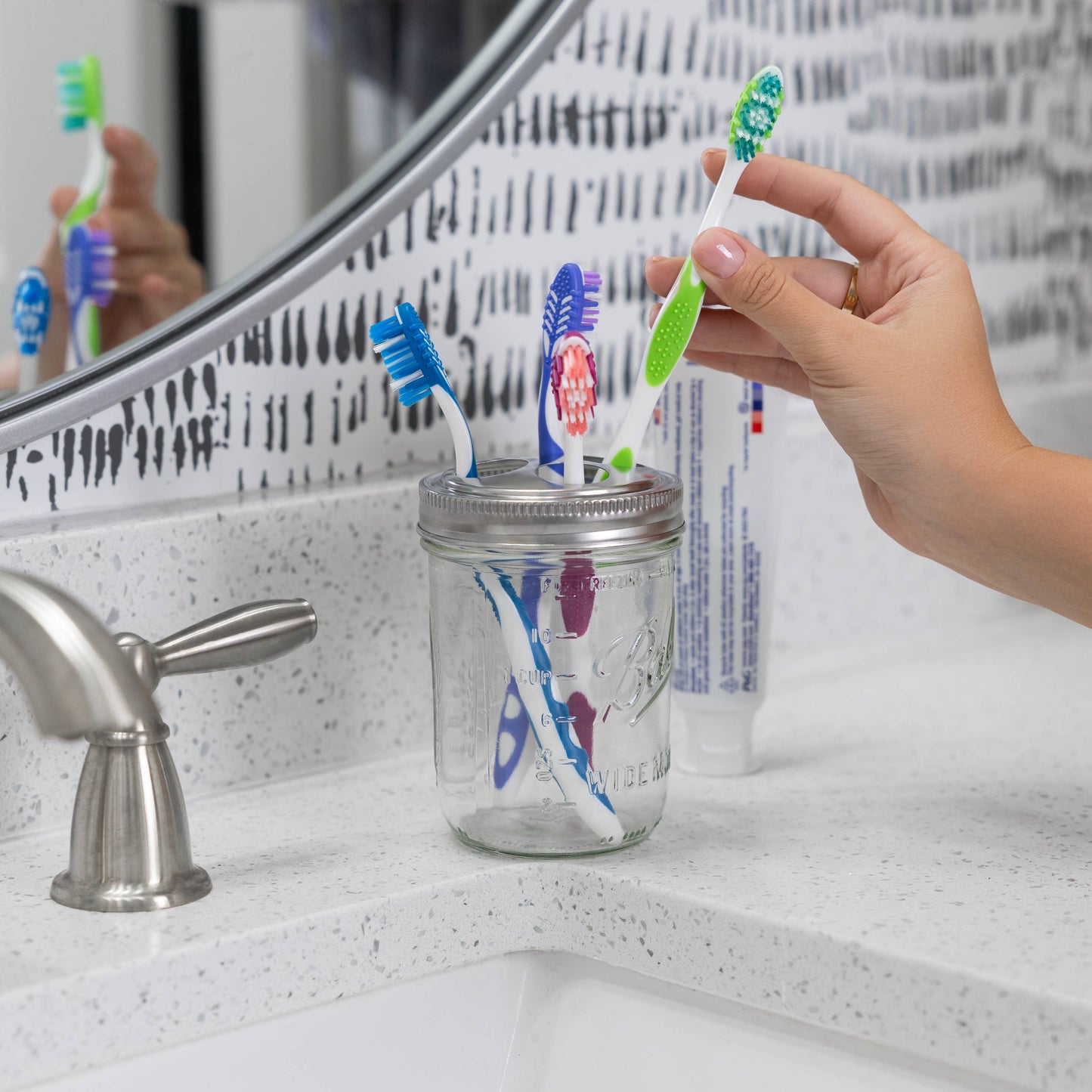 Jarware Toothbrush Holder Wide Mouth