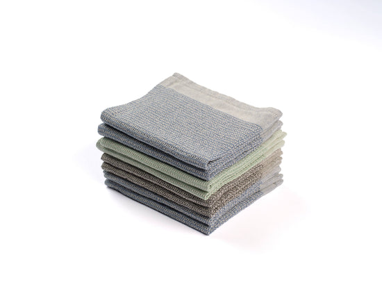 Sage Green Wash Cloths - Set of 8