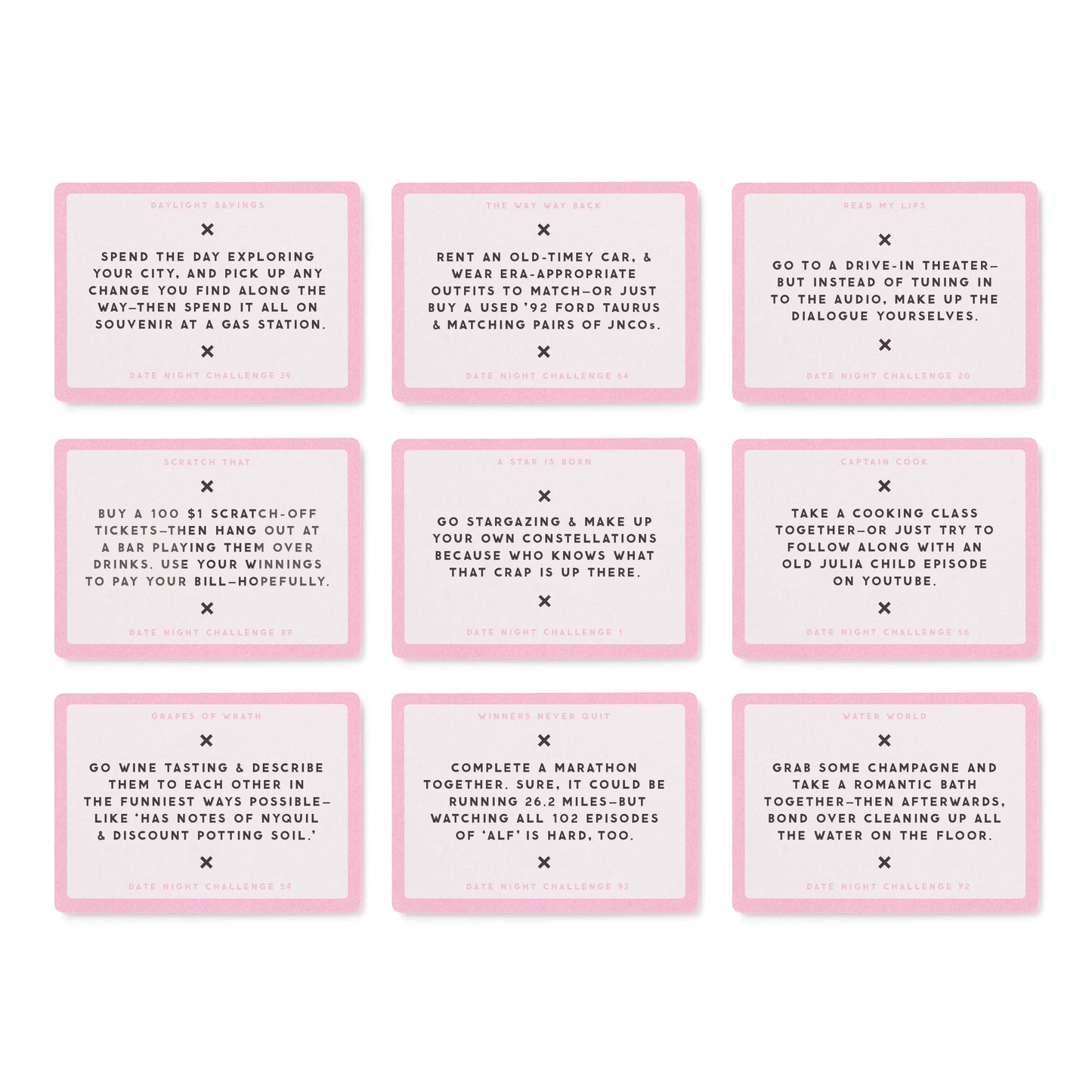 Date Night Challenges Cards