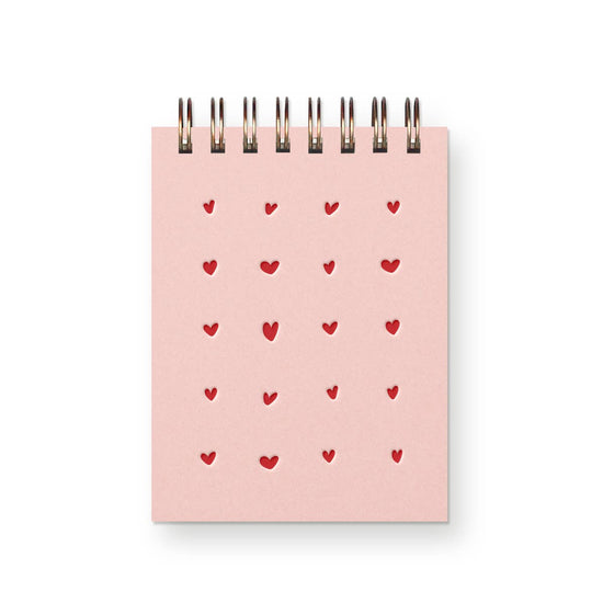 Heart Grid Mini Jotter Notebook