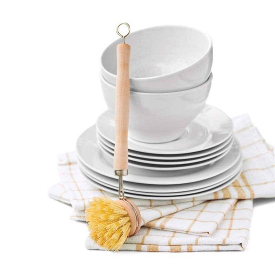 Dish Scrub Brush w/ Wooden Handle