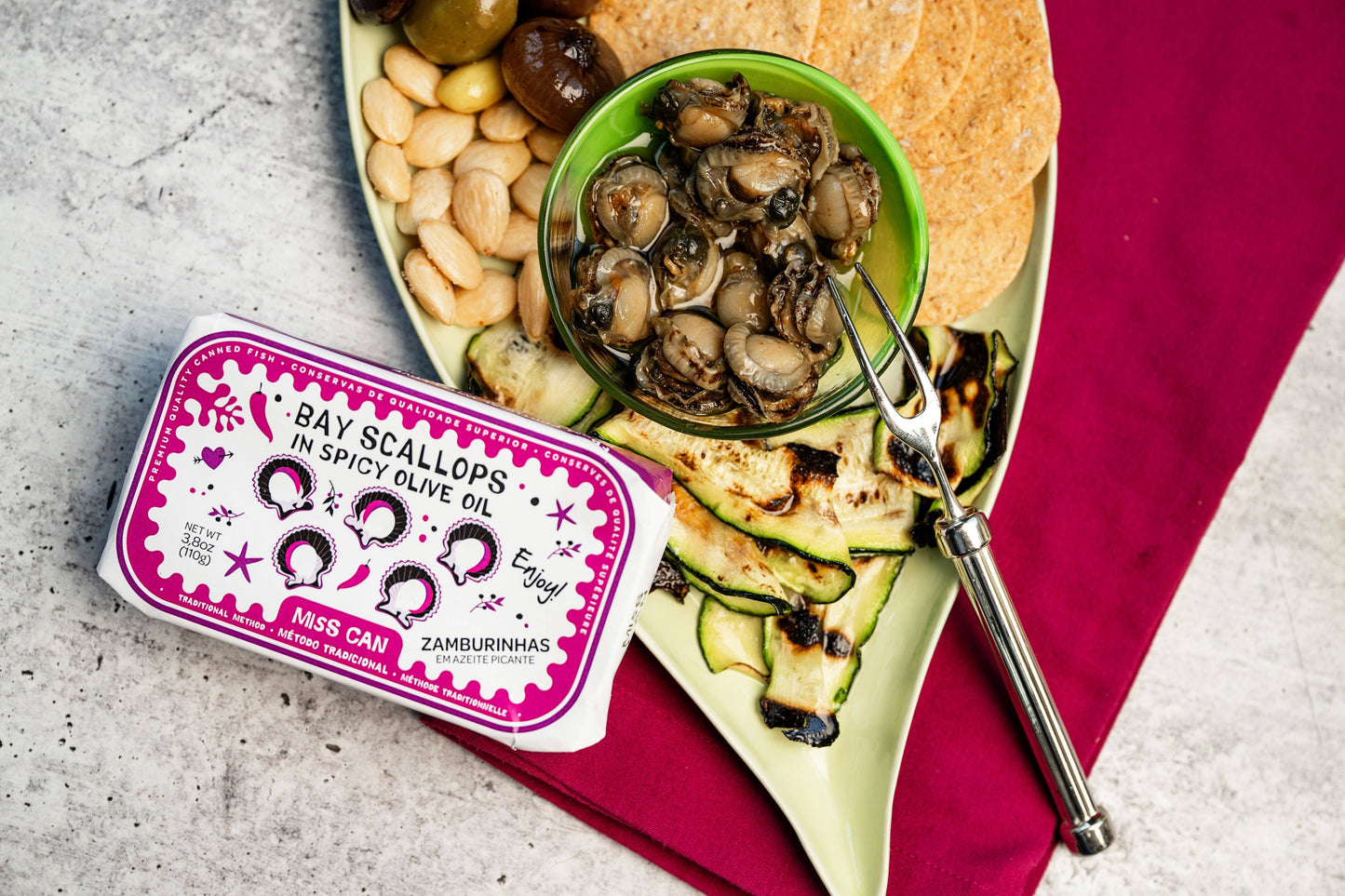 Bay Scallops in Spicy Olive Oil by Miss Can