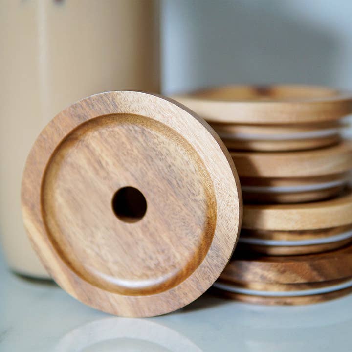 Forest Cove - Acacia Wood Lid w/Hole