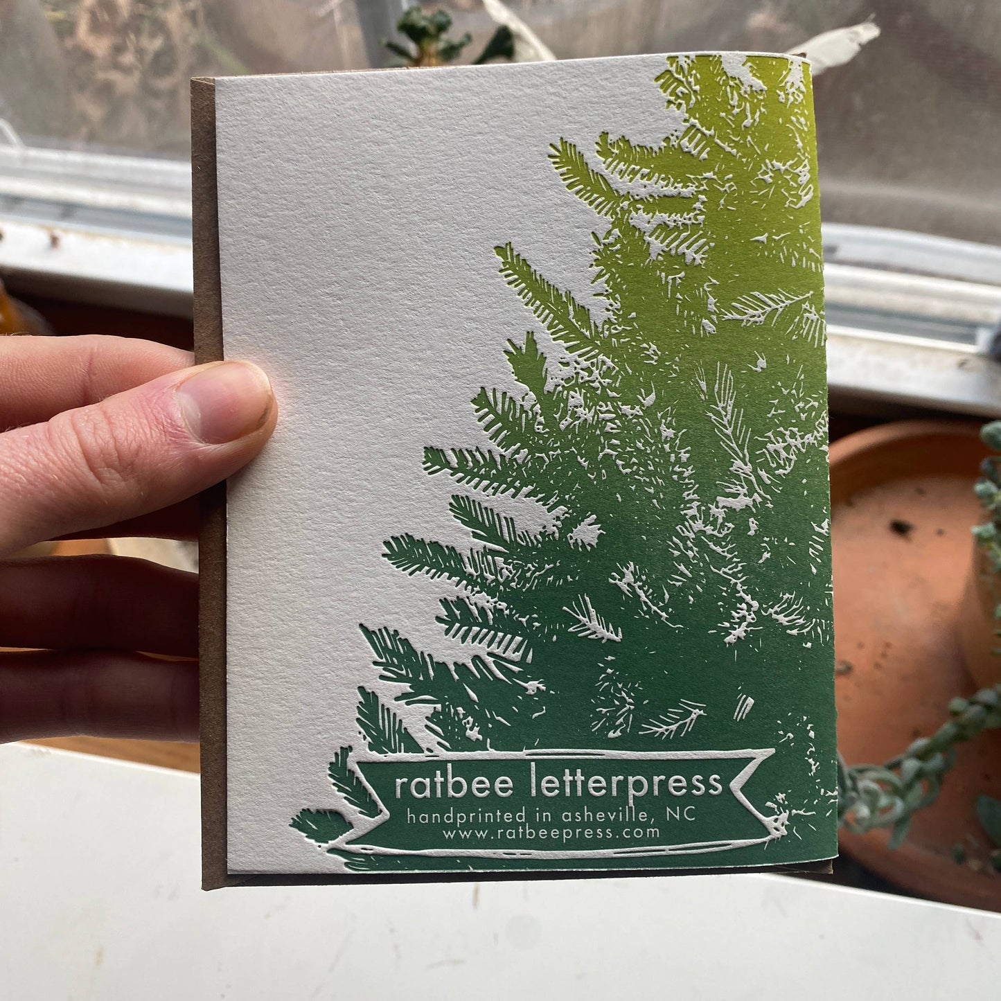 Christmas Spruce Letterpress Card