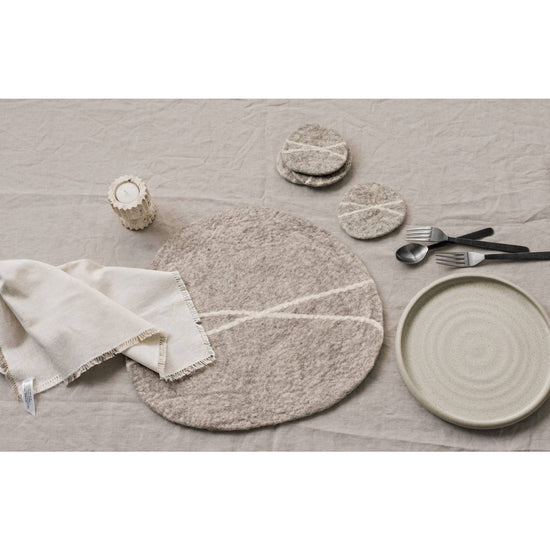 Striato Felt Wool Coasters Set