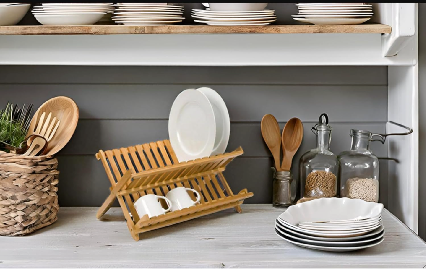 Bamboo Dish Drying Rack