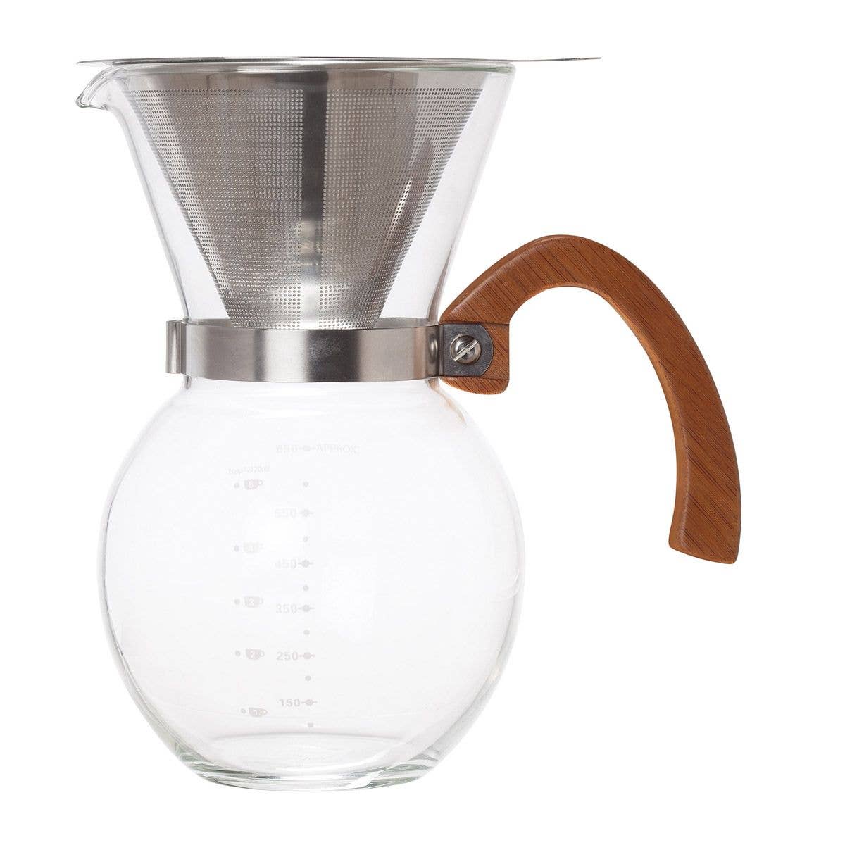 Pour-Over Coffee Maker With Bamboo Handle