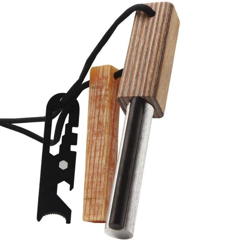 Ferro Rod w/ Waterproof Fire Start Set