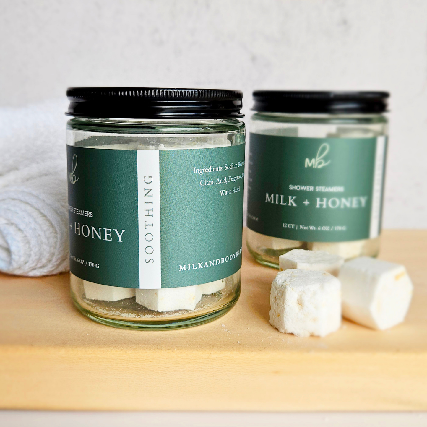 Milk + Body - Mini Shower Steamers 12ct: Peppermint Eucalyptus