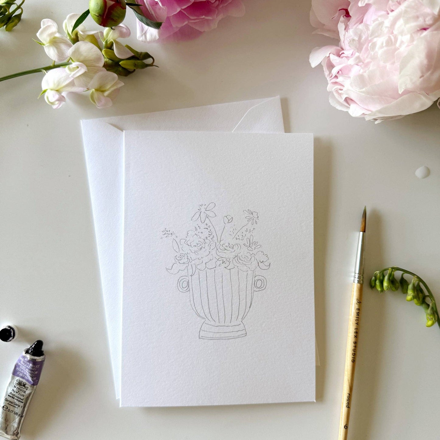 Bouquets Paintable Stationary