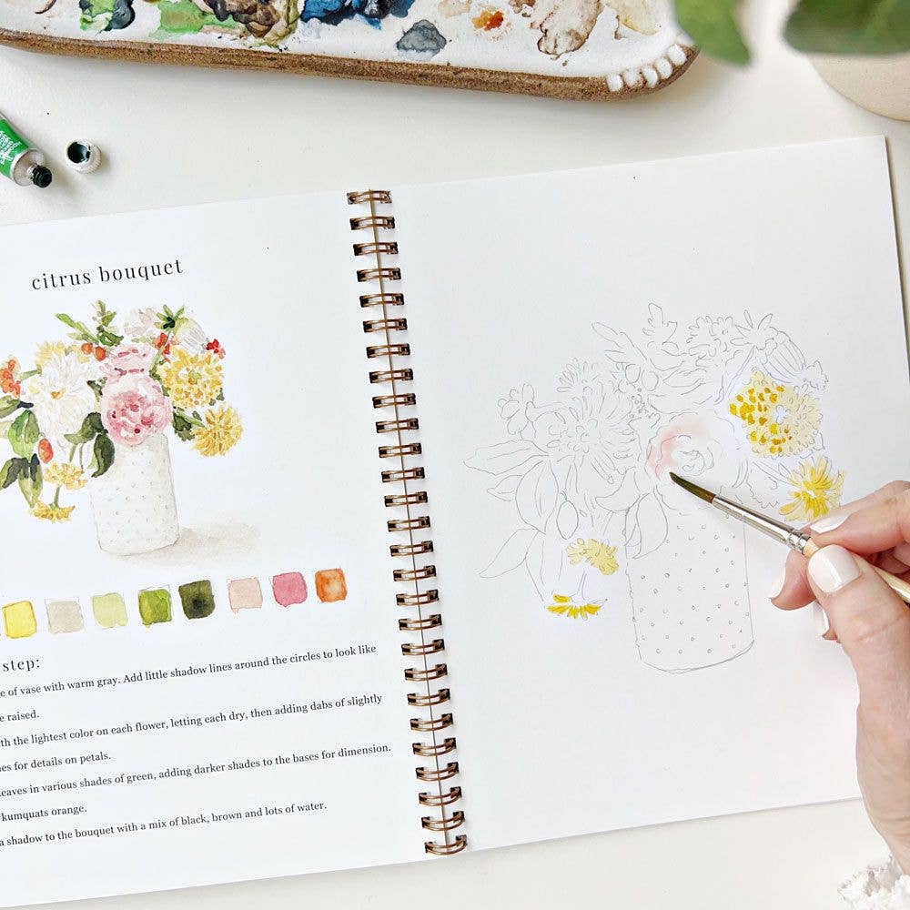 Watercolor Workbook: Bouquets