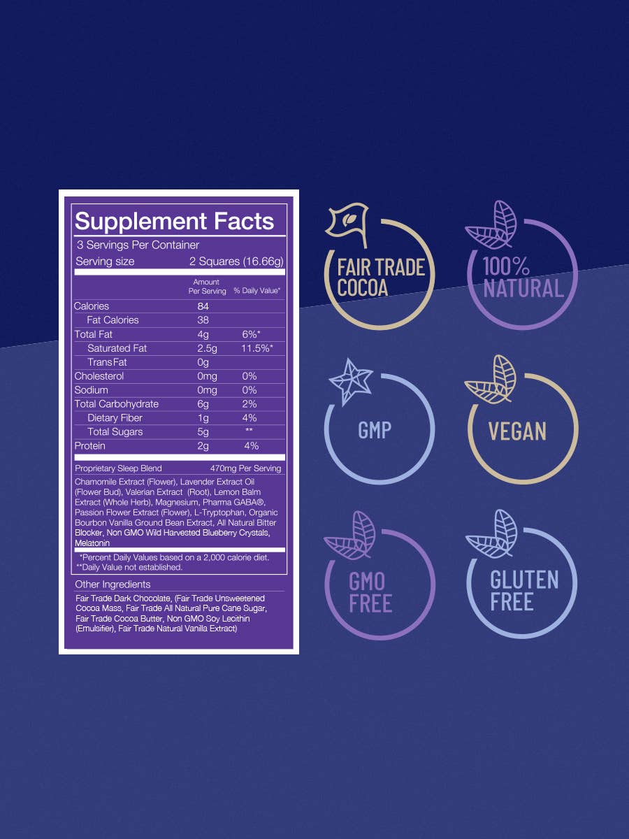 Functional Chocolate | Sleepy Chocolate: Blueberry Lavender