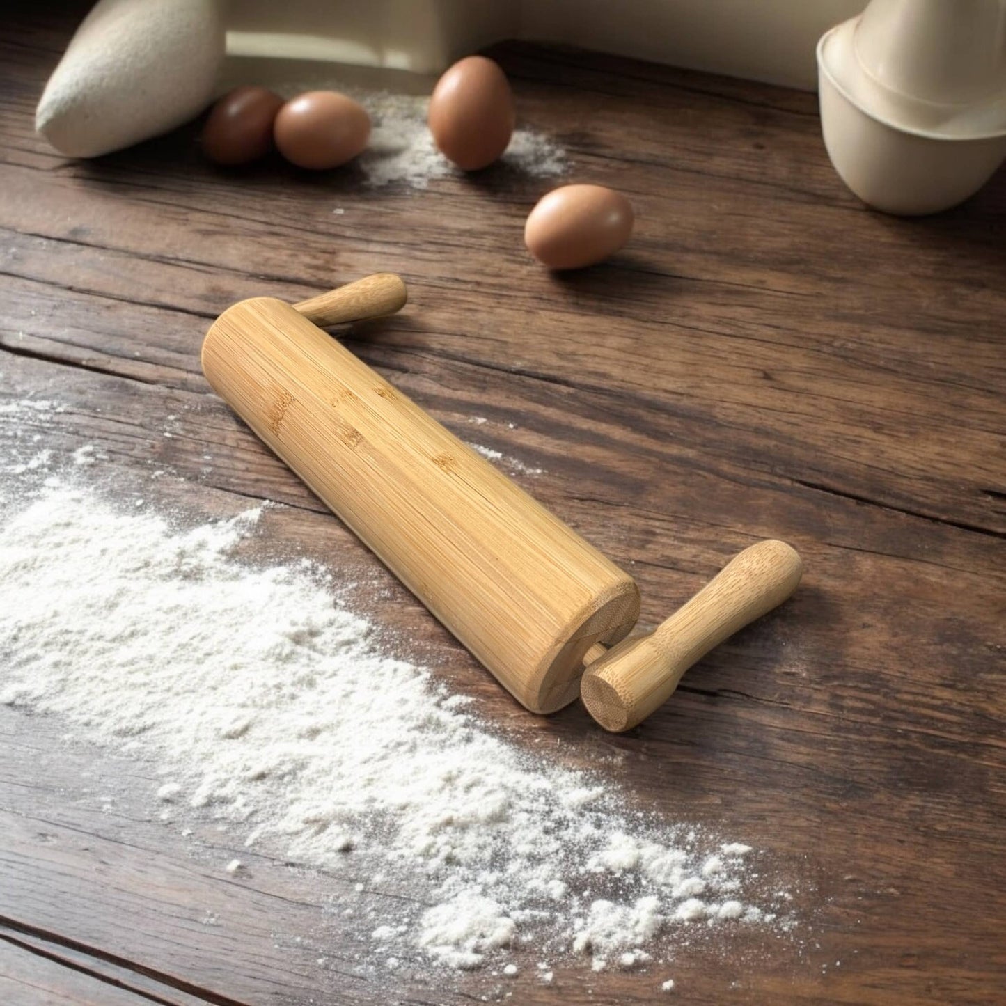 Bamboo Switch - Rolling Pin with Handles